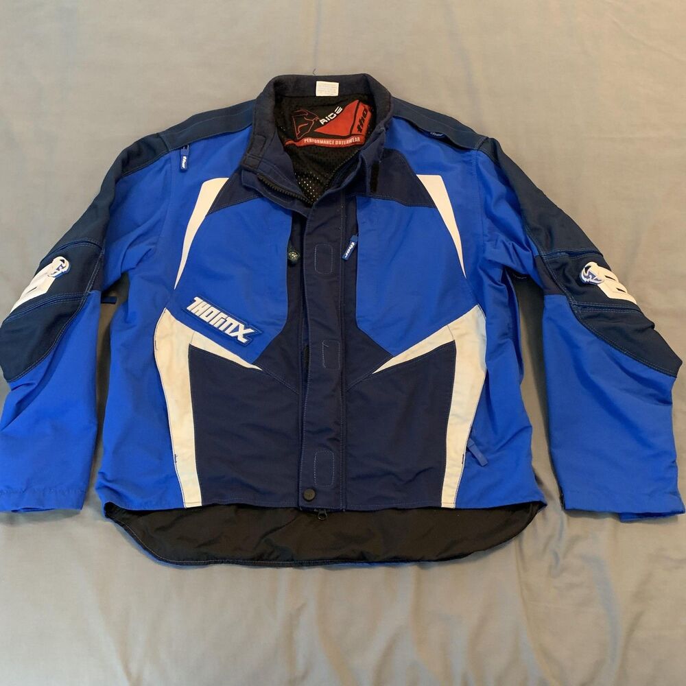Thor Ride‎ Performance Jacket Mens Large Blue Motocross MX Riding Gear Offroad